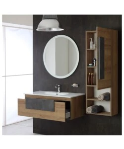 MOBILE BAGNO SOSPESO "URBAN" CON SPECCHIO E CASSETTI, 100X47X38 CM