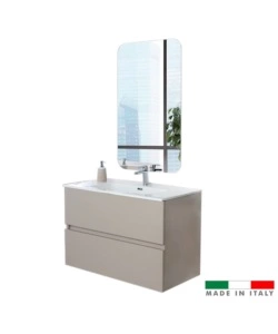 MOBILE BAGNO SOSPESO "PASTELLO" TORTORA, 90X47X60 CM