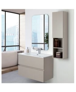 MOBILE BAGNO SOSPESO "PASTELLO" TORTORA, 90X47X60 CM