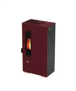 STUFA A PELLET SLIM CANADIAN STOVE "MINI 5" BORDEAUX 4,4 KW