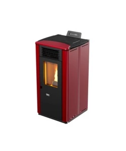 STUFA A PELLET CANALIZZATA CANADIAN STOVE "DESIGN 10C" BORDEAUX 8,7 KW