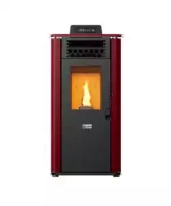 STUFA A PELLET CANALIZZATA CANADIAN STOVE "DESIGN 10C" BORDEAUX 8,7 KW