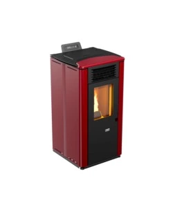 STUFA A PELLET CANALIZZATA CANADIAN STOVE "DESIGN 10C" BORDEAUX 8,7 KW