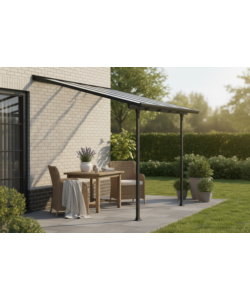 PERGOLA ADDOSSATA DA ESTERNO EUROGARDEN "MEMPHIS" IN ALLUMINIO 303X295X305 CM