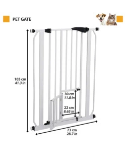 CANCELLO DIVISORIO IN METALLO PER CANI E GATTI "PET GATE", 73X105 CM - FERPLAST