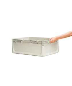 CONTENITORE MODULARE IMPILABILE ARTPLAST "EUROBOX" IN POLIPROPILENE GRIGIO 60X40X22 CM