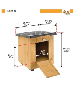 CUCCIA PER CANI DA ESTERNO FERPLAST "BAITA 40" IN PINO NORDICO 39X50X43 CM