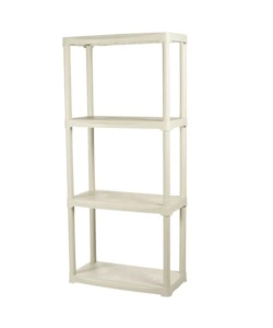 SCAFFALE 4 RIPIANI ARTPLAST ECRÙ IN PLASTICA, 60X30X133 CM