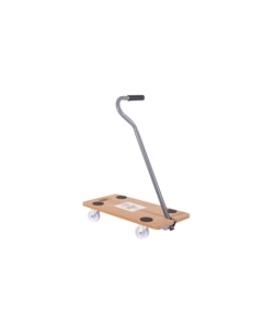 CARRELLO TRASPORTO PIEGHEVOLE EASY SYSTEM CON MANICO E RUOTE PIVOTANTI IN LEGNO PORTATA 200 KG 58X29X1,8 CM