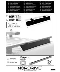 DEFLETTORE AERO KARGO K11 - 110 CM  N11054 - NORDRIVE