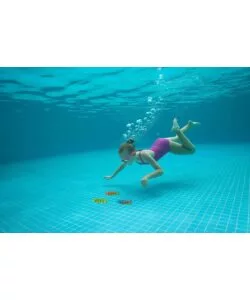 GIOCO DA BAGNO SUBACQUEO A FORMA DI PESCE BESTWAY COLORI ASSORTITI -  COD. 26029