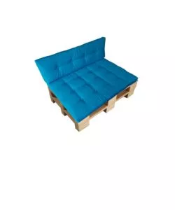 CUSCINO SCHIENALE EUROGARDEN PER DIVANO PALLET IN TESSUTO TURCHESE 120X40X10 CM