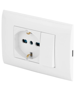 PLACCA PREMONTATA CON PRESA PLURISTANDARD POLY POOL 10-16 A