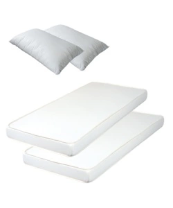 KIT DUE MATERASSI SINGOLI E DUE CUSCINI SOMNUS 80X190 CM