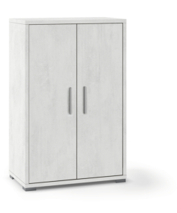 MOBILE 2 ANTE OSSIDO BIANCO, 71X41X110 CM