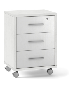 CASSETTIERA 3 CASSETTI BIANCO OSSIDO, 51X71X41 CM