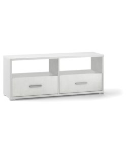 MOBILE 2 CASSETTI FINITURA BIANCO OSSIDO, 139X57X41 CM