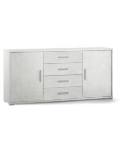 MOBILE 2 ANTE 4 CASSETTI BIANCO, 174X84X41 CM