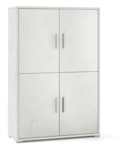 MOBILE 4 ANTE OSSIDO BIANCO, 108X41X161 CM