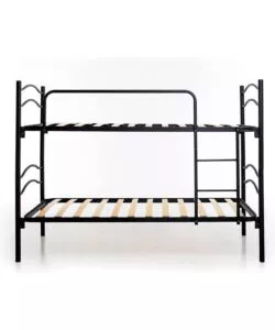 LETTO A CASTELLO CON RETE A DOGHE 2 CUSCINI E 2 MATERASSI, 203X145,5X83 CM