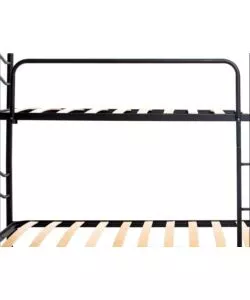 LETTO A CASTELLO CON RETE A DOGHE 2 CUSCINI E 2 MATERASSI, 203X145,5X83 CM