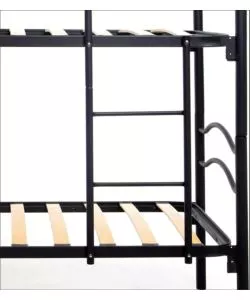 LETTO A CASTELLO CON RETE A DOGHE 2 CUSCINI E 2 MATERASSI, 203X145,5X83 CM