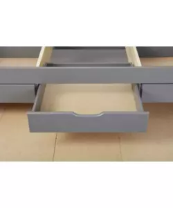 Doppio letto singolo con 3 cassetti grigio 90x200 cm