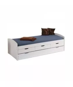 LETTO SINGOLO CON CASSETTI E SECONDO LETTO A SCOMPARSA "ULLI" 98x205x63 CM