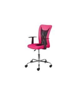 POLTRONCINA UFFICIO CON BRACCIOLI TRASPIRANTE ED ELEVABILE DA 85-95 CM