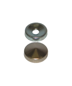 BORCHIE COPRIVITE CONICHE IN OTONE NICHELATO Ø 16 MM. 12 PZ.