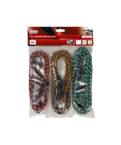 CAVO ELASTICO ASSORTITO Ø 8 DA 600 A 1000 MM. CON GANCI PLASTIFICATI 6 PZ.