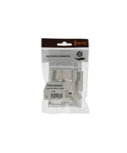 SOTTOPIEDE A PINZA BIANCO Ø 18 - 20 MM. CON PERNO 8 PZ.