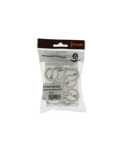 SOTTOPIEDE A PINZA BIANCO Ø 24 - 26 MM. CON PERNO 8 PZ.