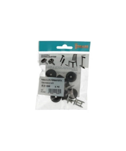 PARACOLPI FERMAPORTA CON FORO E VITI Ø 21 MM. 8 PZ.