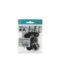 PARACOLPI FERMAPORTA CON FORO E VITI Ø 24 MM. 8 PZ.