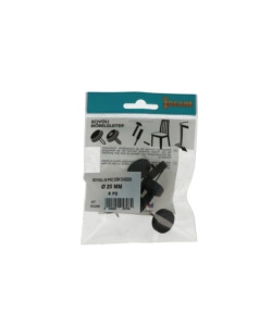 SCIVOLI IN PVC NERI CON CHIODO Ø 20 MM. 8 PZ.