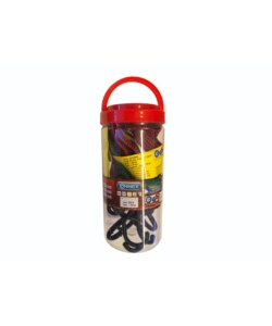CAVO ELASTICO PIATTO ASSORTITO L. 18 MM. DA 500 A 800 MM. CON GANCI IN PLASTICA 6 PZ.