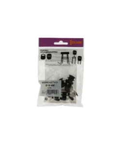 PUNTALI INTERNI ALETTATI TONDI NERI Ø 18 MM. 8 PZ.