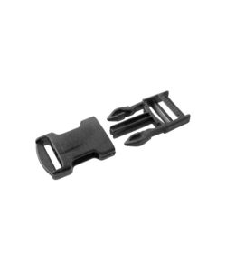 FIBBIA A SCATTO IN NYLON NERO PER CINGHIE DA 25 MM.