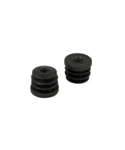 PUNTALI INTERNI ALETTATI TONDI NERI Ø 30 MM. CON FORO FILETTATO 4 PZ.