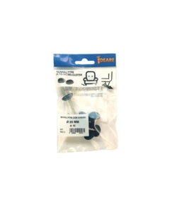 SCIVOLI PTFE TONDI CON CHIODO Ø 25 MM. - GRIGIO - 8 PZ.