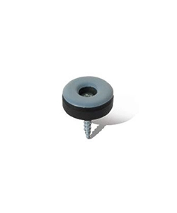 SCIVOLI PTFE TONDI CON VITE Ø 19 MM. - GRIGIO - 8 PZ.