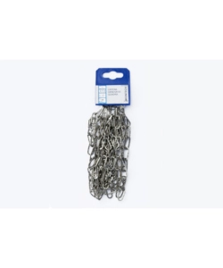 CATENA GENOVESE PRETAGLIATA MAGLIA QUADRA Ø 2 MM. IN ACCIAIO NICHELATO 2,5 MT.
