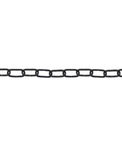 CATENA GENOVESE PRETAGLIATA MAGLIA QUADRA Ø 2 MM. IN ACCIAIO NERO 2,5 MT.