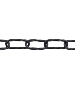 CATENA RITORTA PRETAGLIATA Ø 4 MM. IN ACCIAIO NERO 2,5 MT.