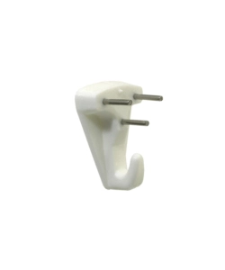 GANCI PER QUADRI A 3 CHIODI IN PLASTICA BIANCA 3 PZ.