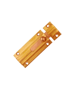 CATENACCIO SAGOMATO IN OTTONE LUCIDO 125 MM. CON CONTROPIASTRA