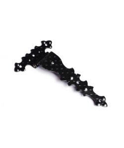CERNIERE RUSTICHE IN FERRO MARTELLATO NERO COLLO ALTO 68 X 124 MM.