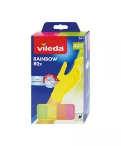 Guanti monouso in nitrile Vileda "Rainbow" colori assortiti tg S/M 80 pz