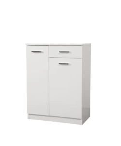BASE DOPPIA BIANCO LUCIDO, 60x80x34 CM